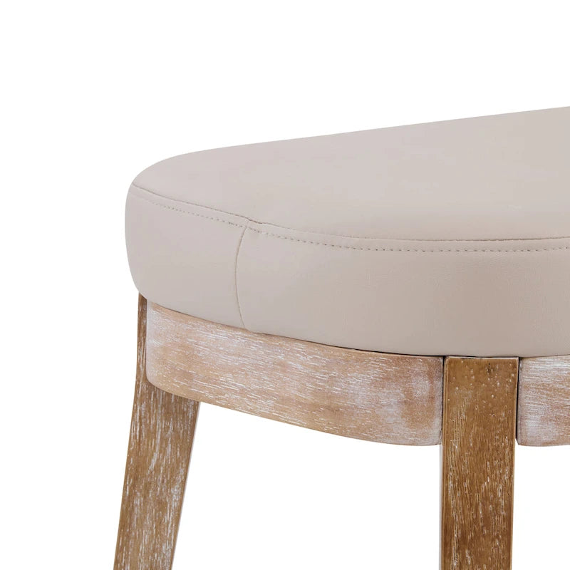 Gepolsterte Bank im Mid-Century-Modern-Stil mit Beinen aus massivem Holz, Braun und Grau