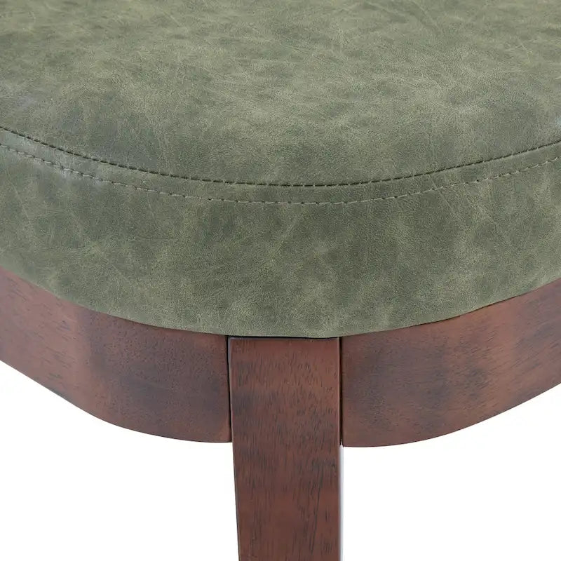 Gepolsterte Bank im Mid-Century-Modern-Stil mit Beinen aus massivem Holz, Braun und Grau