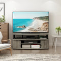 Large Entertainment Center TV Stand with Open Shelves and Storage Cabinets