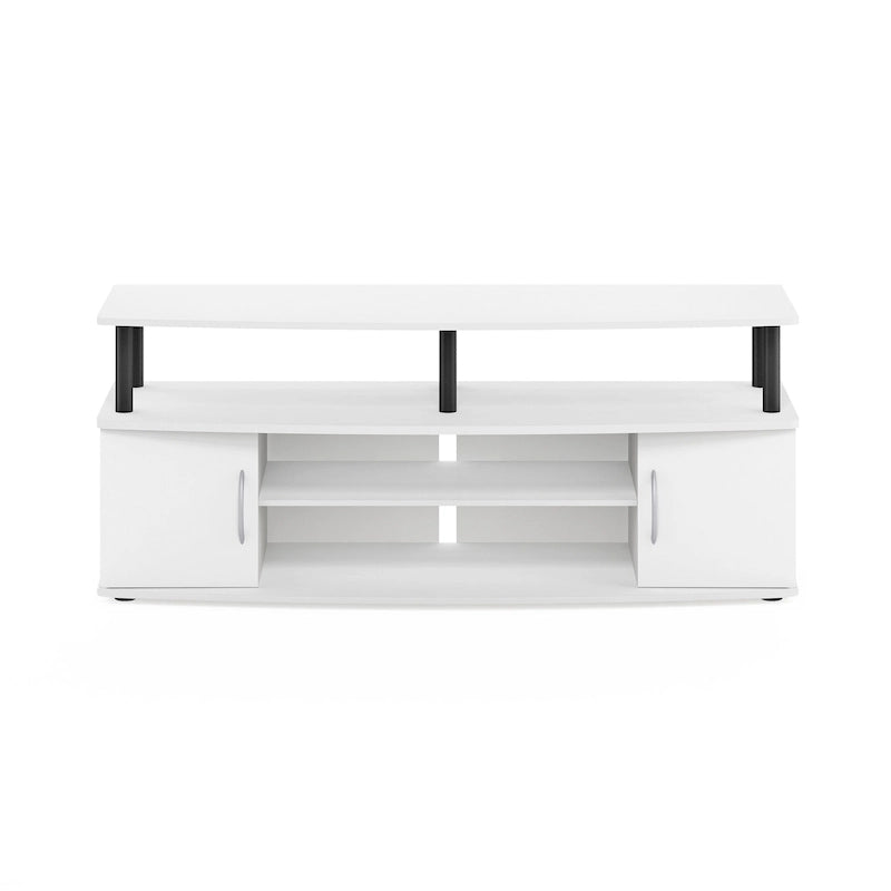 Large Entertainment Center TV Stand with Open Shelves and Storage Cabinets
