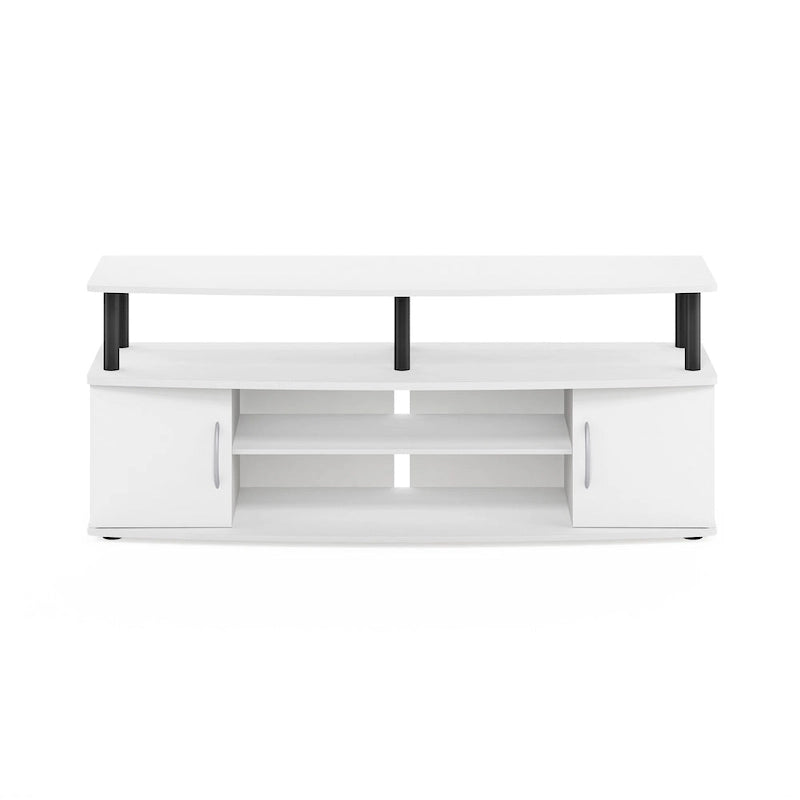 Large Entertainment Center TV Stand with Open Shelves and Storage Cabinets