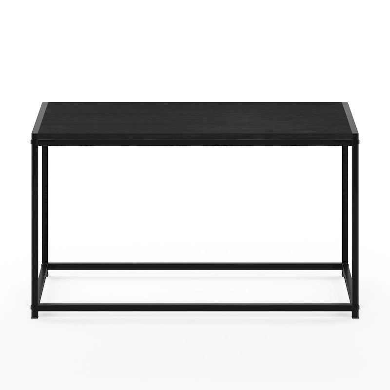 Modern Living Room Coffee Table with Wood Top and Metal Frame