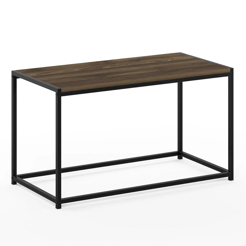 Modern Living Room Coffee Table with Wood Top and Metal Frame
