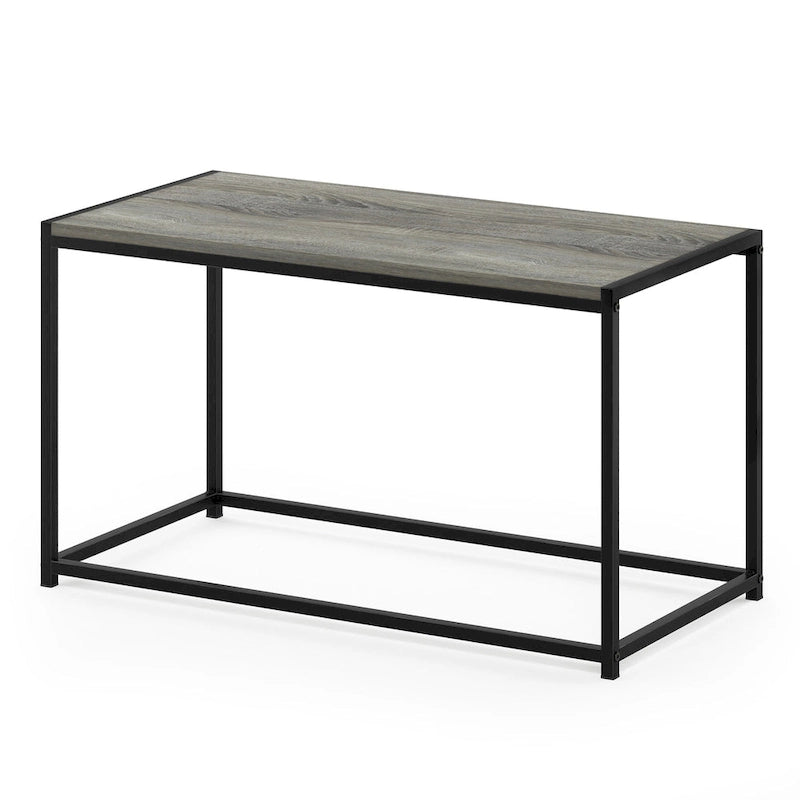 Modern Living Room Coffee Table with Wood Top and Metal Frame