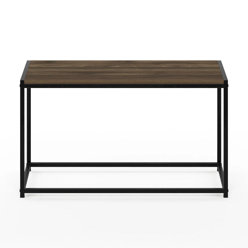 Modern Living Room Coffee Table with Wood Top and Metal Frame