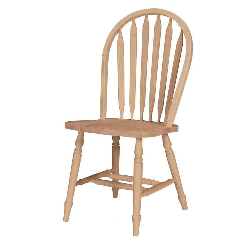 Unfinished Solid Hardwood Arrowback Dining Side Chair Natural Wood Tone