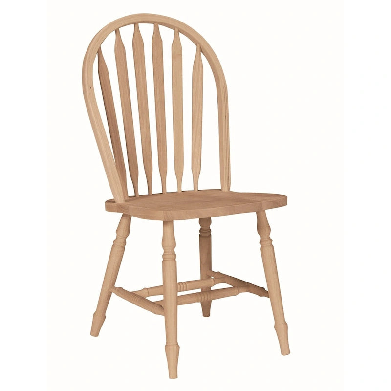 Unfinished Solid Hardwood Arrowback Dining Side Chair Natural Wood Tone