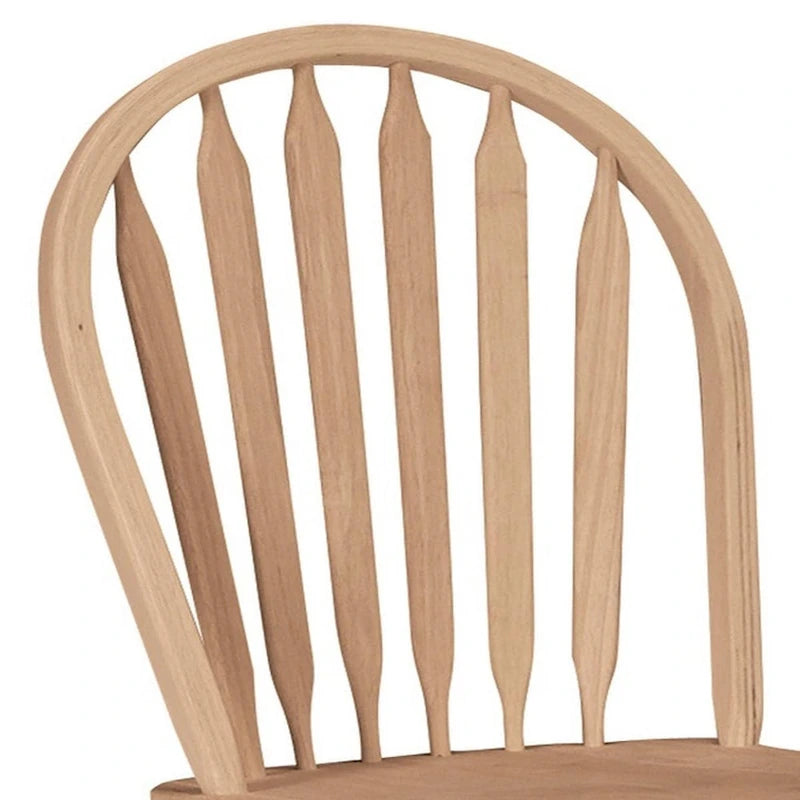 Unfinished Solid Hardwood Arrowback Dining Side Chair Natural Wood Tone