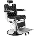 Heavy Duty Vintage Barber Chair Black PU Leather Reclinable Hydraulic Salon Chair