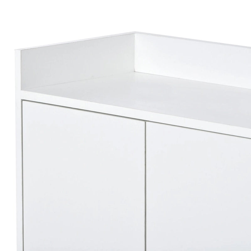 Modern Particle Board Sideboard Buffet Cabinet with Steel Base, Multi-Color