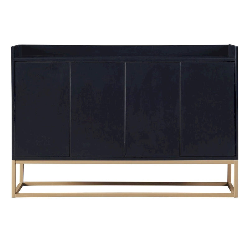 Modern Particle Board Sideboard Buffet Cabinet with Steel Base, Multi-Color