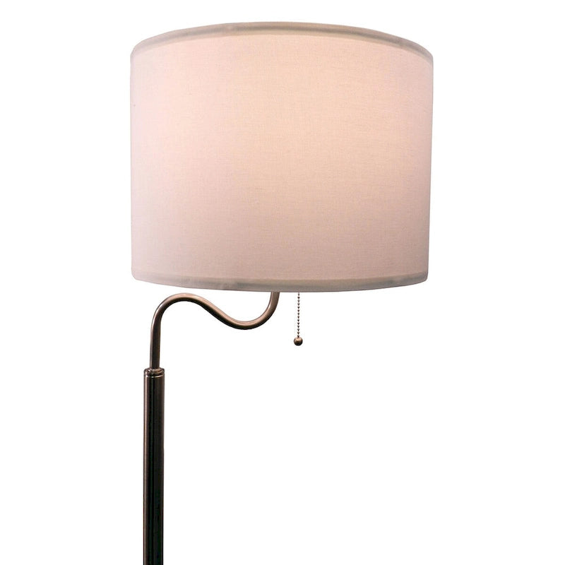 Lampa podłogowa z 2-poziomowymi półkami stolika bocznego i stacją ładowania USB, espresso
