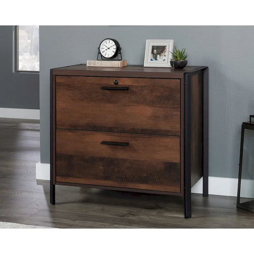 2-Drawer Lateral File Cabinet with Lock Barrel Oak Finish
