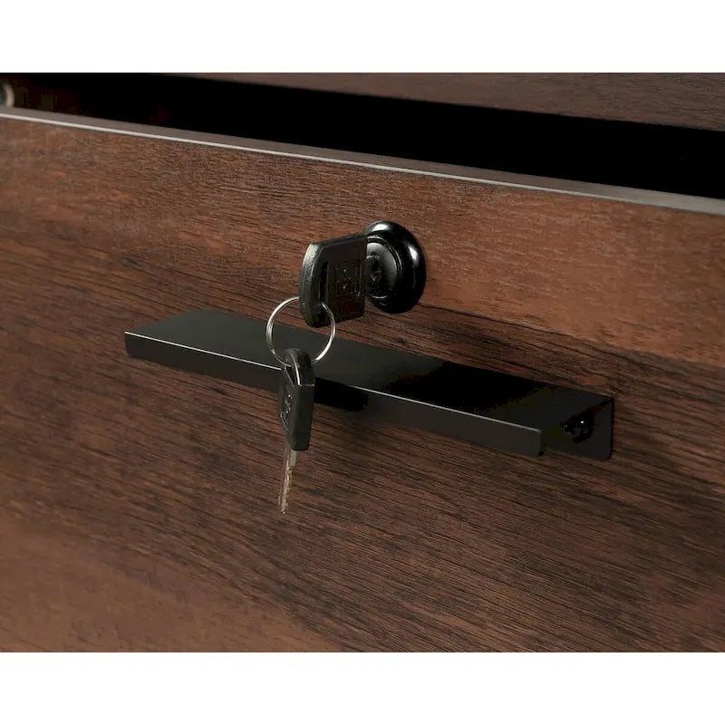 2-Drawer Lateral File Cabinet with Lock Barrel Oak Finish