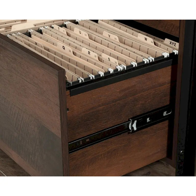 2-Drawer Lateral File Cabinet with Lock Barrel Oak Finish